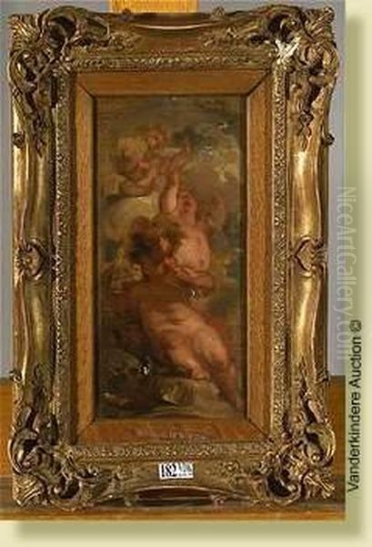 Putti Jouant Avec Desbulles - view 1
