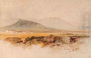 Eretria, Euboea, Greece by Edward Lear