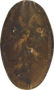 Putti Disporting With Wanli Kraak Porcelein Bowls by Jacob de Wit