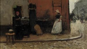 Roasting Chestnuts In The Streets Of Paris by Willem de Zwart