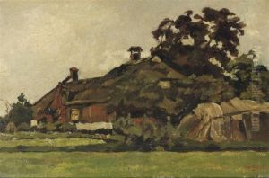 A Farm House Under Trees by Willem de Zwart