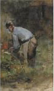 At Work In The Garden by Willem de Zwart