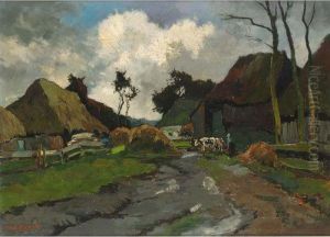 A Peasant Woman Near A Farm by Willem de Zwart