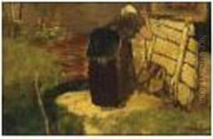 A Peasant Woman At Work by Willem de Zwart