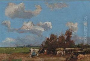 Milking The Cows by Willem de Zwart