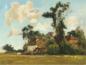 Summer: Farmhouses Amongst Trees by Willem de Zwart