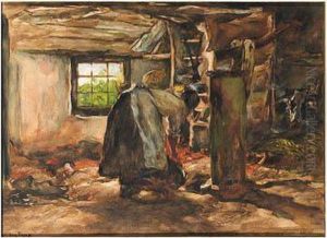 A Peasantwoman In A Cow-shed A Peasantwoman In A Cow-shed