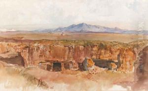 The Roman Campagna, possibly from Centocelle by Edward Lear