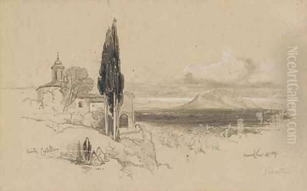 View of Civita Castellana with Mount Soracte in the distance - view 1