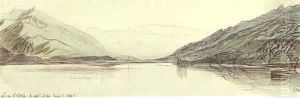 Lago d'Orta, Italy by Edward Lear