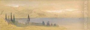 Saint Hospice, on the Riviera, France by Edward Lear