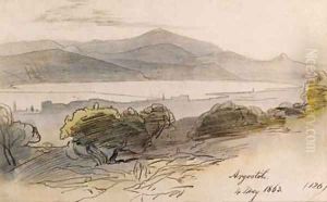 View of Argostoli, Greece by Edward Lear