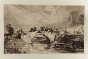 A Troop Of Oriental Cavalry Crossing A Bridge