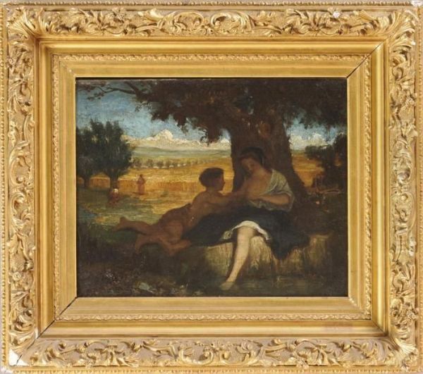 Figures Shaded By A Tree - view 1