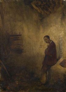 Homme Noir En Prison by Alexandre Gabriel Decamps