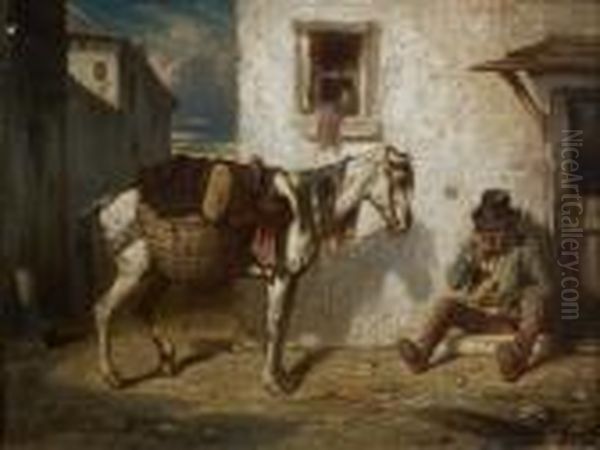 Cavalier Et Sa Monture A L'arret - view 1