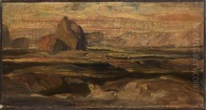 Paysage Rougeoyant by Alexandre Gabriel Decamps