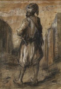 Oriental En Pied by Alexandre Gabriel Decamps