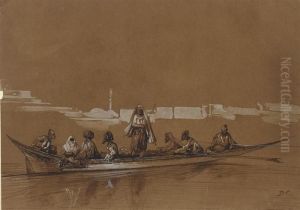 A Rowboat With Turkish Oarsmen