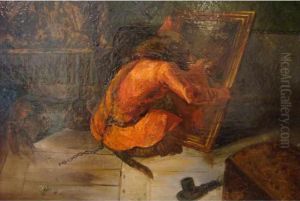 Singe Au Miroir Singe Au Miroir