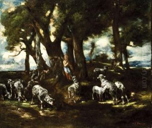 Pasztorlany by Alexandre Gabriel Decamps
