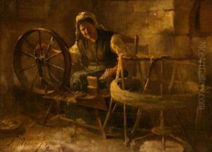 Spring Wheel by Alexandre Gabriel Decamps