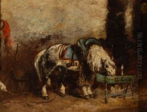 Draw Horse At The Feeding Trough