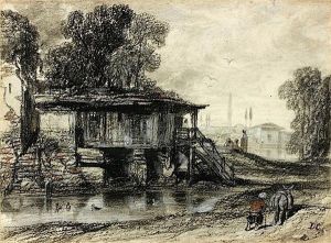 Paysage Anime En Turquie by Alexandre Gabriel Decamps