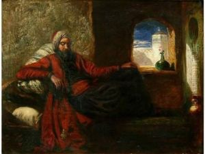 Le Repos Du Sultan. by Alexandre Gabriel Decamps