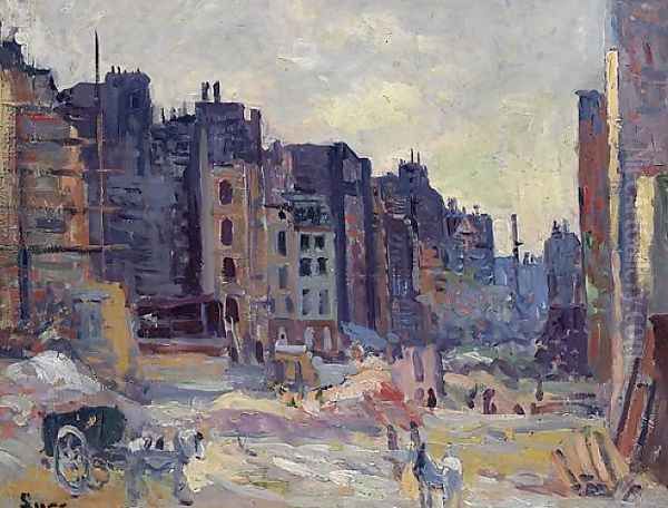 The digging of the Rue Reaumur - view 1