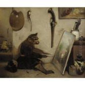 Artist In His Studio by Alexandre Gabriel Decamps