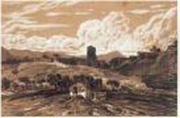 Vue D'un Village Fortifie Dans Les Montagnes - view 1
