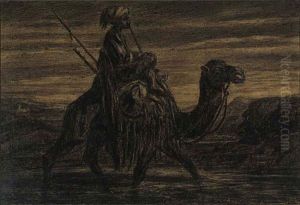 An Arab On A Camel by Alexandre Gabriel Decamps
