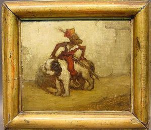 Monkey Riding Dog by Alexandre Gabriel Decamps