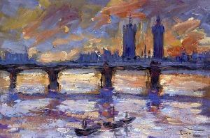 London, the Thames, Evening