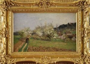 Les Pommiers En Fleur by Alexandre Defaux