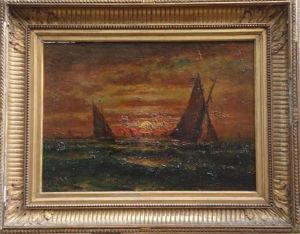 Marine Au Crepuscule. by Alexandre Defaux