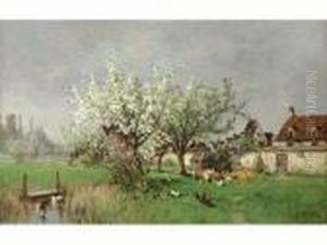 Le Printemps A Barbizon by Alexandre Defaux