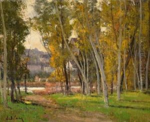 Village En Bord De Riviere by Alexandre Defaux