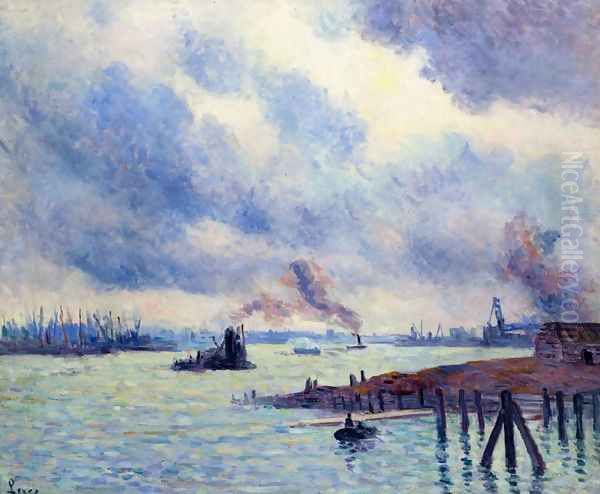 The Port of Rotterdam by Maximilien Luce