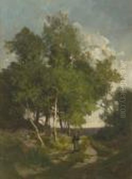 Bauerin Auf Dem Waldweg. - view 1