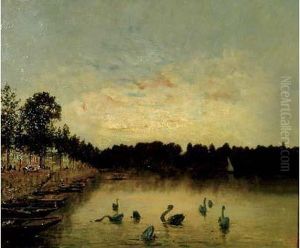 Enghien Au Coucher Du Soleil