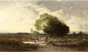 Landscape With Ducks by Alexandre Defaux