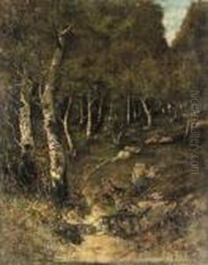 Pheasants In The Forest by Alexandre Defaux