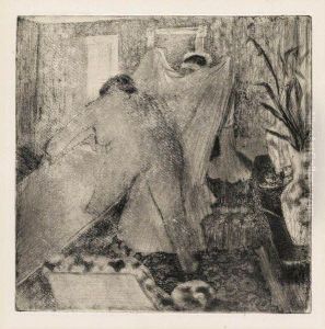 La Sortie De Bain by Edgar Degas
