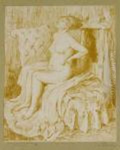La Toilette De Danseuse From Quinze Lithographies by Edgar Degas
