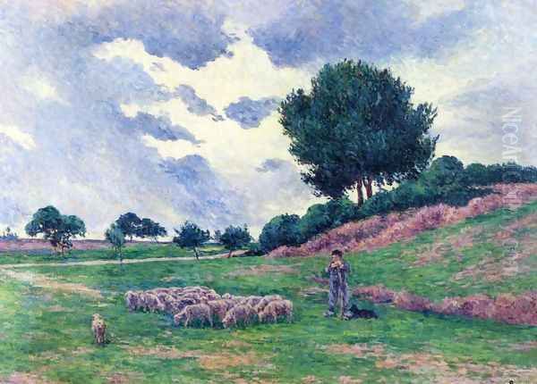 Mereville, a Herd of Sheep - view 1