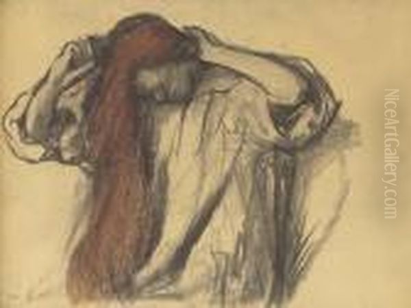Femme Se Coiffant - view 1