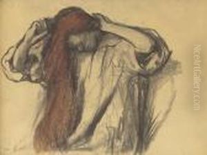 Femme Se Coiffant by Edgar Degas