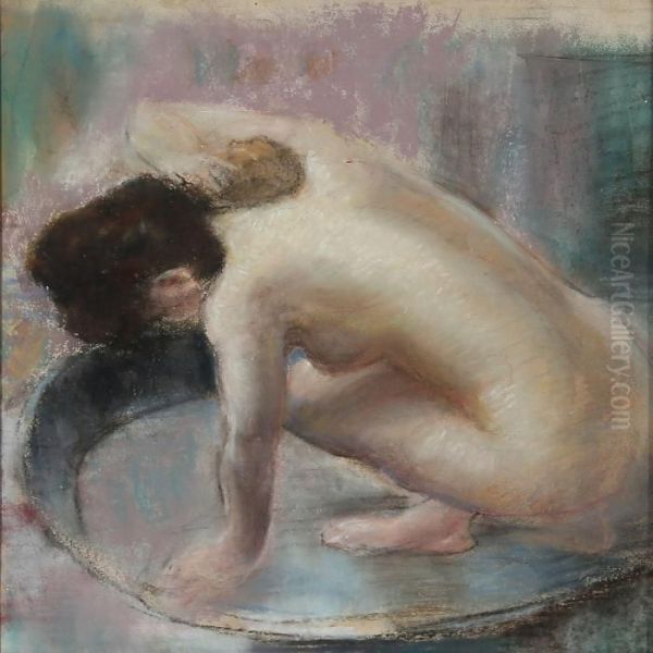 Naken Woman Bathing - view 1
